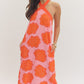 Pink & Orange Halter Dress