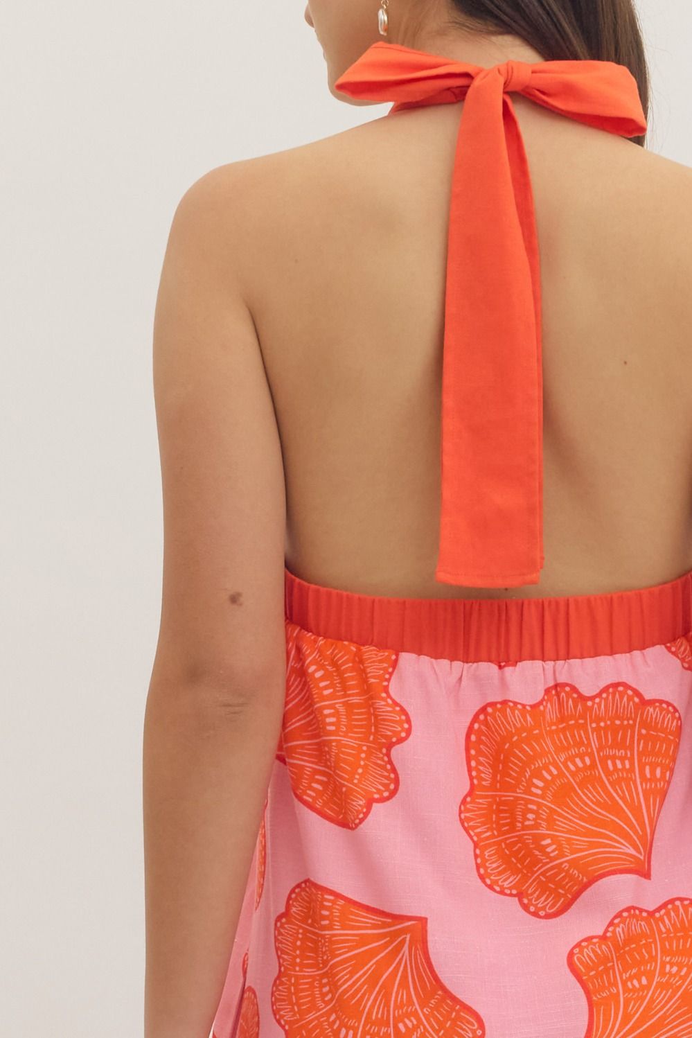 Pink & Orange Halter Dress