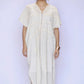 Ivory Cut Out Cotton Kaftan Dress