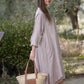 Dusty Pink Linen Duster