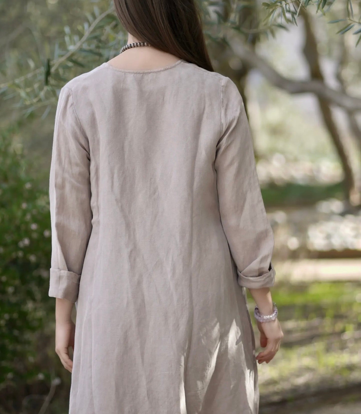 Dusty Pink Linen Duster