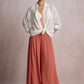 Orange Wide Leg Gauze Pants