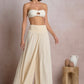 Cream Wide Leg Gauze Pants