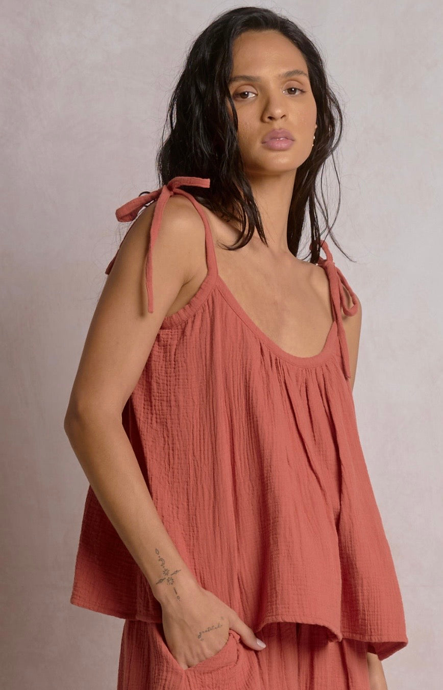 Gauze Camisole Top - 4  Colors