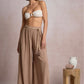 Taupe Pants with Braided Belt