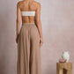 Taupe Pants with Braided Belt