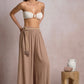 Taupe Pants with Braided Belt