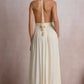 Off White Gauze Halter Maxi Dress