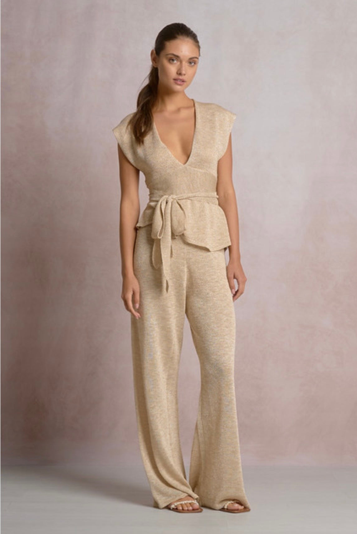 Gold Knit Pants