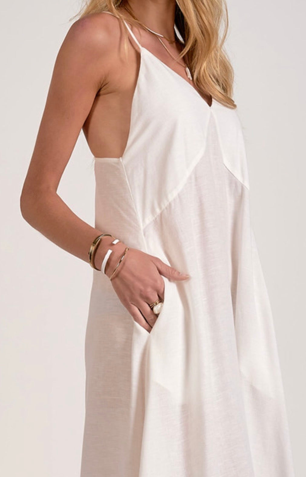 White Linen Dress