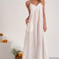 White Linen Dress