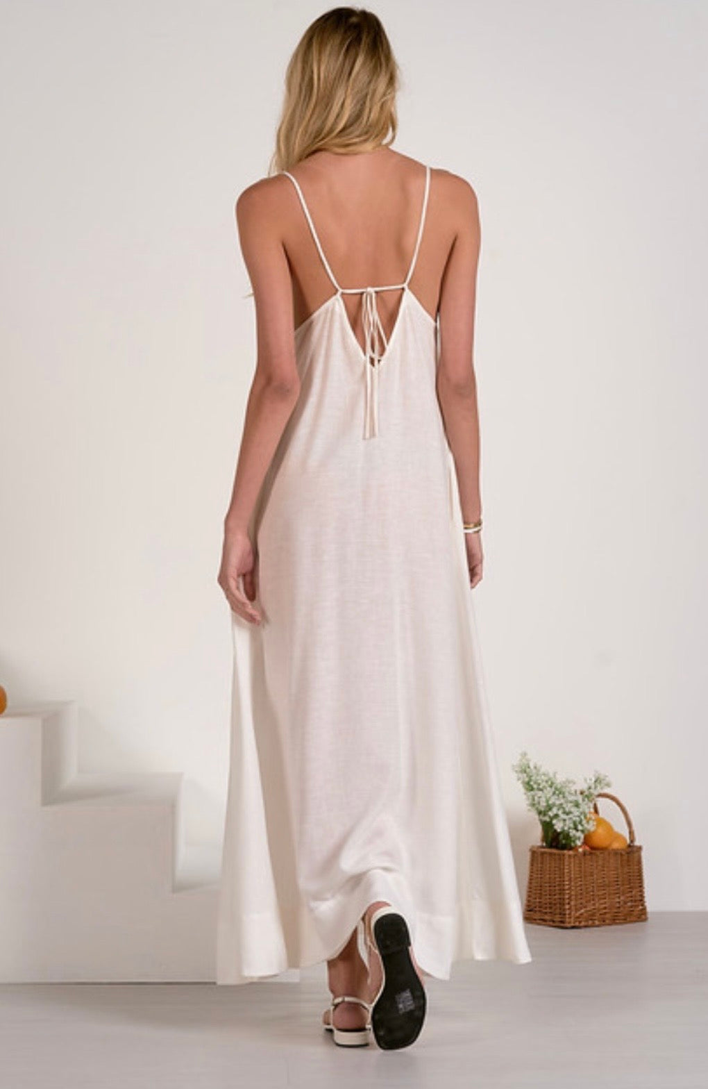 White Linen Dress