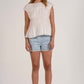 White Rouche Top