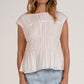 White Rouche Top