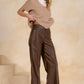 Brown Faux Leather Pants