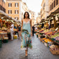 La Dolce Vita Silk Spaghetti Strap Dress