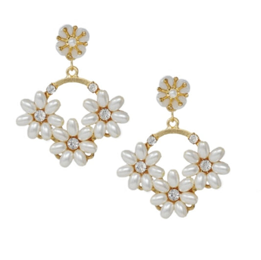 Pearl Floral Earrings