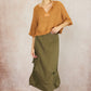 Olive Green Cargo Skirt