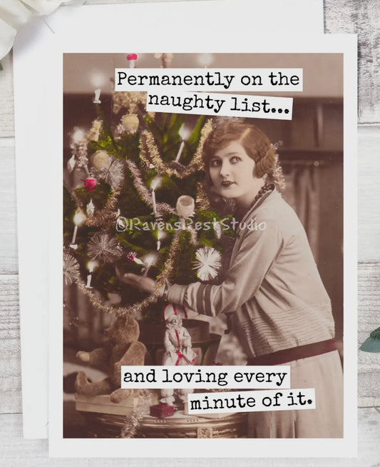 Christmas Card - Permanently on the Naughty List