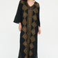 Black Linen Tunic with Aztec Print