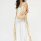 White Linen Dress with Aztec Print