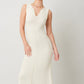 Cream Sleeveless Knit Dress