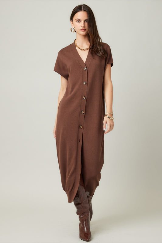 Brown Button Up Dress/Cardigan
