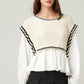 White Shirt With Knit Vest