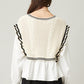 White Shirt With Knit Vest