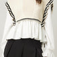 White Shirt With Knit Vest