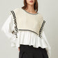 White Shirt With Knit Vest