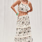 Off White with Black Embroidery Skirt Set