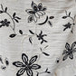 Off White with Black Embroidery Skirt Set