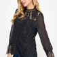 Black Lace Blouse