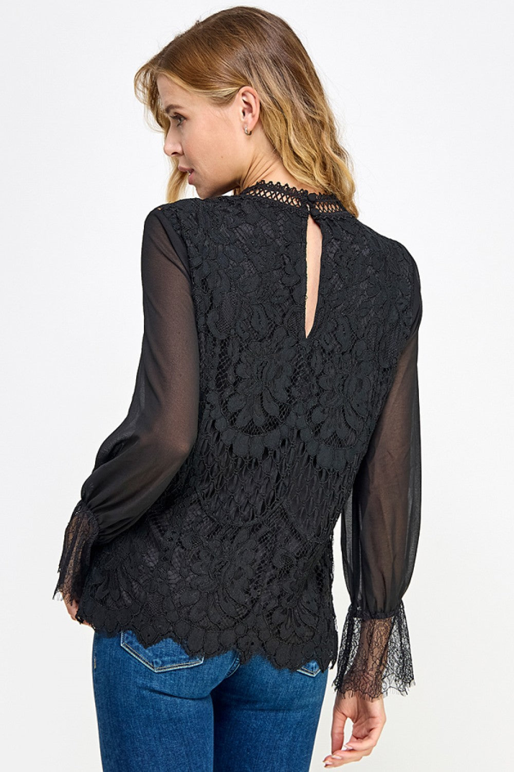 Black Lace Blouse