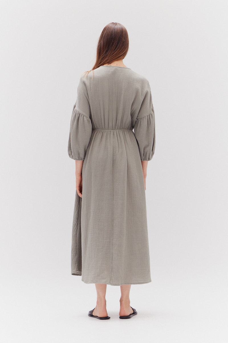 Sage Green Gauze Dress