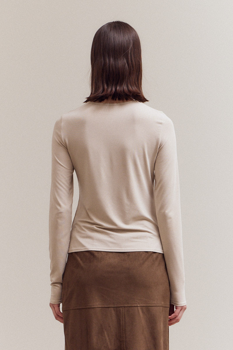 Mock Neck Jersey Top