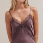 Lilac Silky & Lace Slip Dress