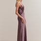 Lilac Silky & Lace Slip Dress