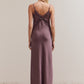 Lilac Silky & Lace Slip Dress
