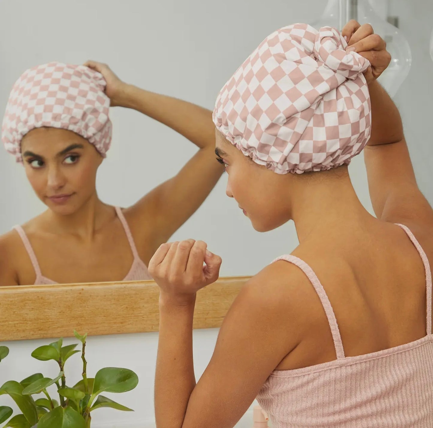 Satin Lined Flexi Shower Cap