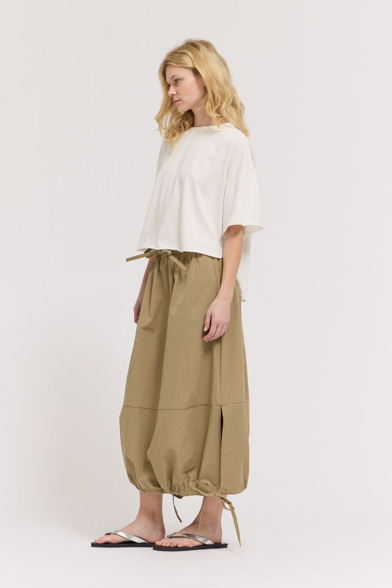 Khaki Parachute Skirt