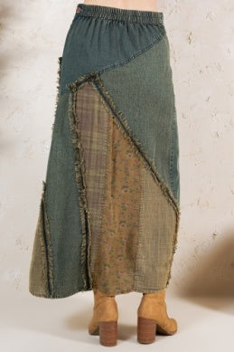 Boho Denim Skirt