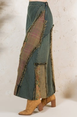 Boho Denim Skirt