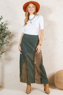 Boho Denim Skirt