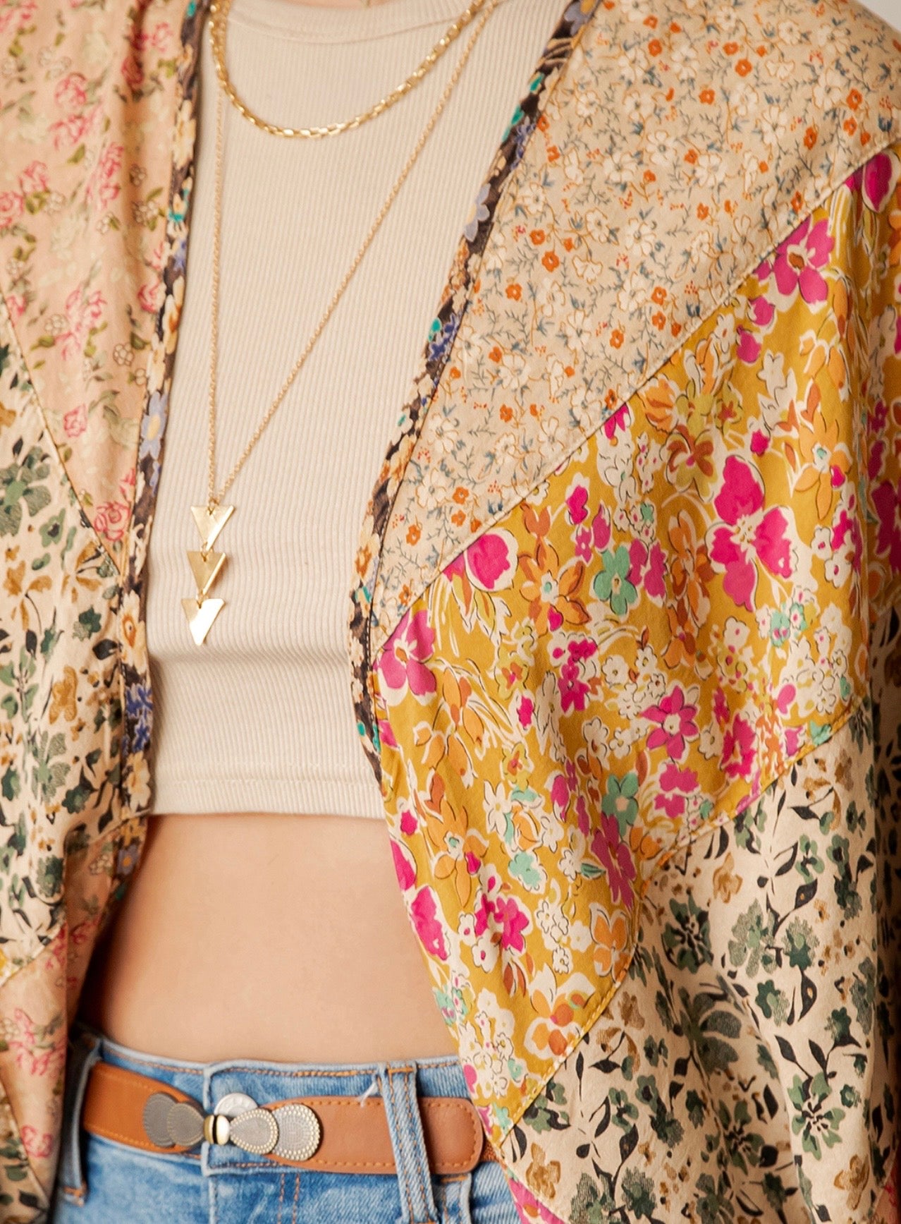 Floral Kimono Shape Top