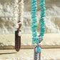 Stone Feather Pendant Necklace
