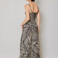 Fern Print Black & White Wide Leg Pant