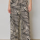 Fern Print Black & White Wide Leg Pant
