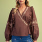 Brown & Cream Wrap Shirt